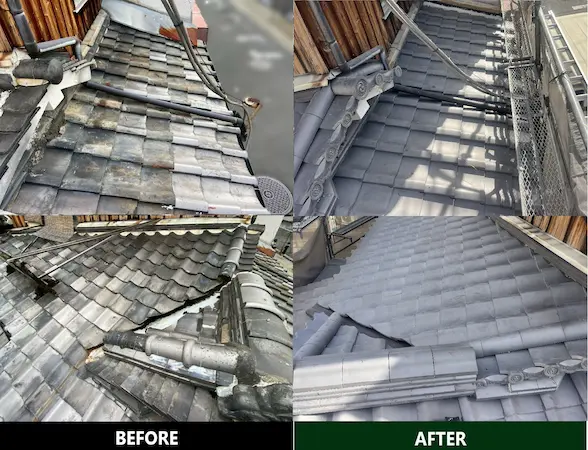 淡路いぶし葺き替え